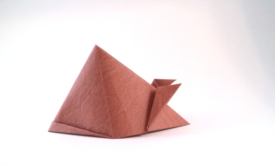 Origami Mouse by Nguyen Tu Tuan folded by Gilad Aharoni