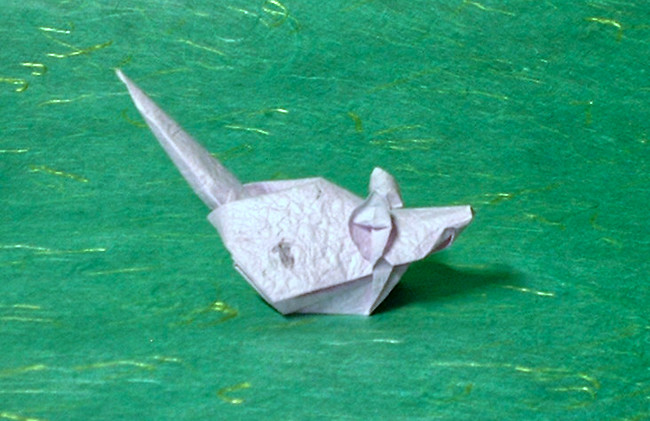 Origami Mouse by Akira Yoshizawa folded by Gilad Aharoni