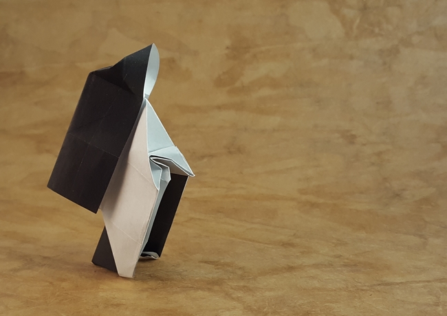 Origami Nun by John Smith folded by Gilad Aharoni