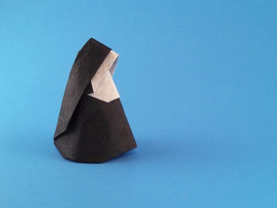 Origami Nun by Akira Yoshizawa folded by Gilad Aharoni