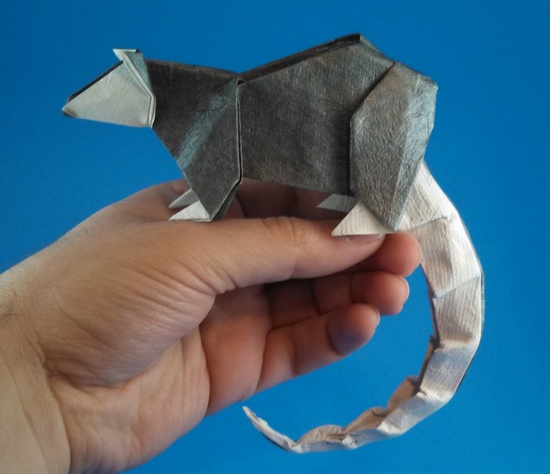 Origami Opossum by Aaron Einbond folded by Gilad Aharoni