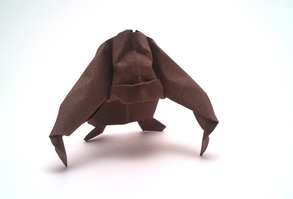 Origami Orangutan by Kunihiko Kasahara folded by Gilad Aharoni
