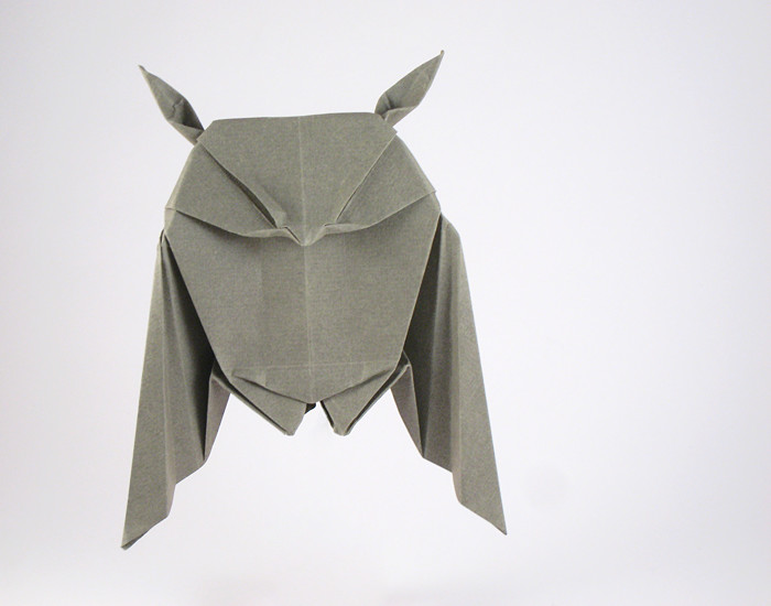 Origami Great horned owl by Peter Engel folded by Gilad Aharoni