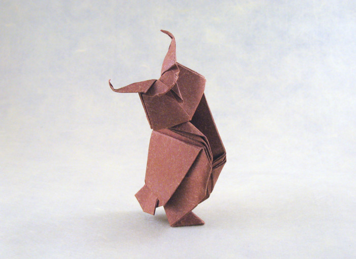 Origami Grand Duke Owl by Gerard Ty Sovann folded by Gilad Aharoni