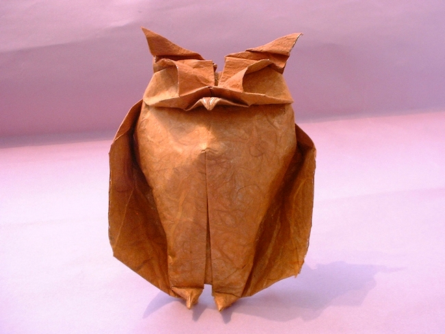 Origami Owl by Jozsef Zsebe folded by Gilad Aharoni