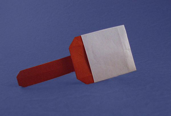 Origami Paintbrush by David Petty folded by Gilad Aharoni
