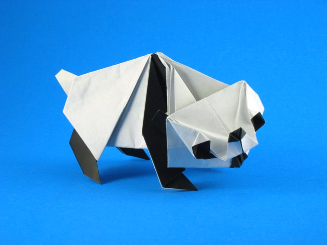 Origami Panda by Fuchimoto Muneji folded by Gilad Aharoni