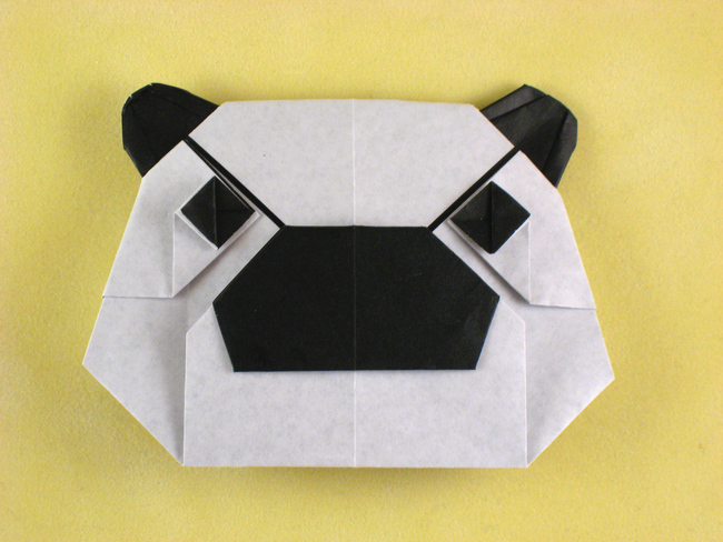 Origami Panda mask by Juan Gimeno folded by Gilad Aharoni