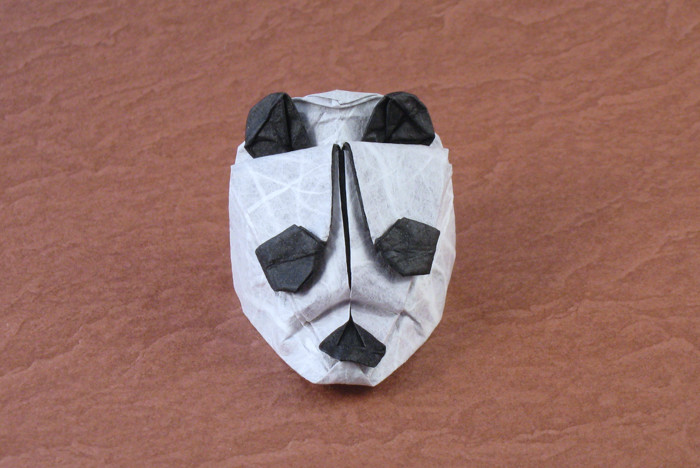 Origami Panda mask by Max Hulme folded by Gilad Aharoni