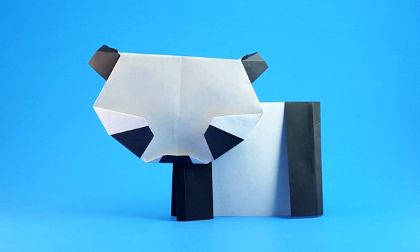 Origami Panda by Kunihiko Kasahara folded by Gilad Aharoni