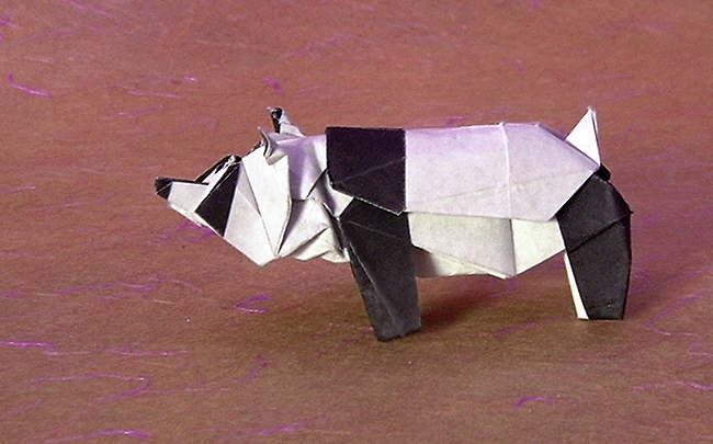 Origami Panda by Ronald Koh folded by Gilad Aharoni
