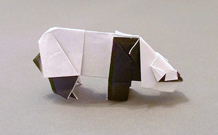 Origami Panda by Robert J. Lang folded by Gilad Aharoni