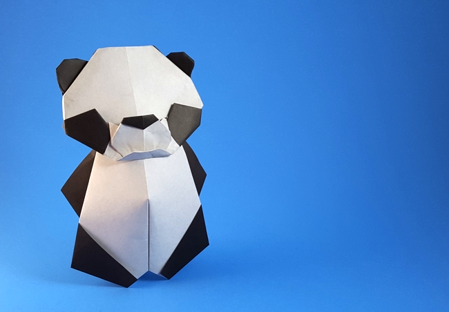 Origami Panda by Francesco Miglionico folded by Gilad Aharoni