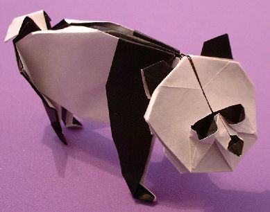 Origami Panda by John Montroll folded by Gilad Aharoni