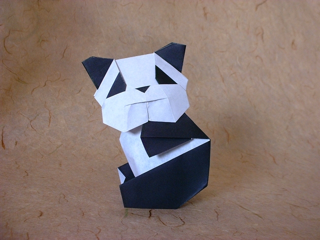 Origami Panda by Seiji Nishikawa folded by Gilad Aharoni