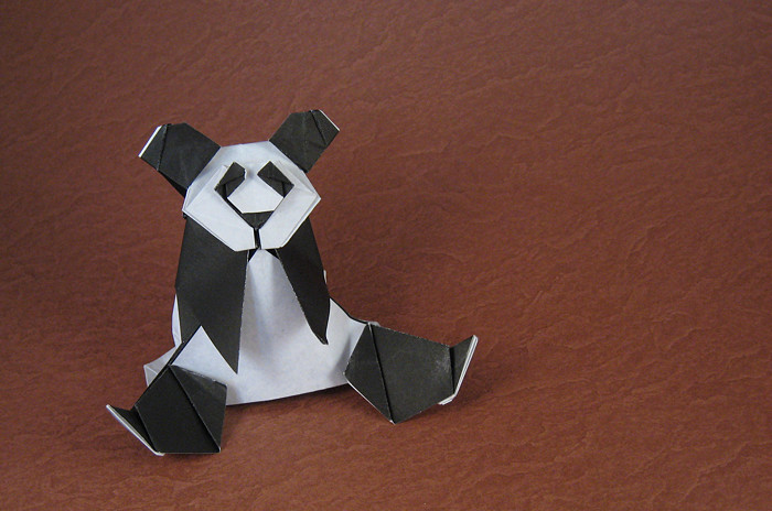 Origami Panda by Miyajima Noboru folded by Gilad Aharoni