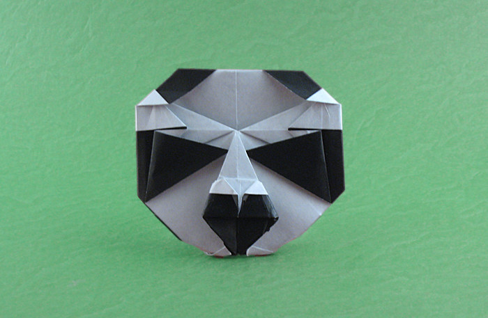 Origami Panda mask by Park Keum Suk folded by Gilad Aharoni