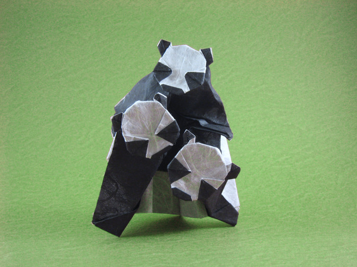 Origami Pandas - 3 by Yamada Katsuhisa folded by Gilad Aharoni