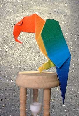 Origami Parrot IV by Peter Budai folded by Gilad Aharoni