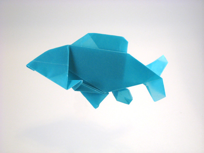 Origami Parrotfish by John Montroll folded by Gilad Aharoni
