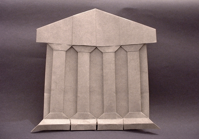 Origami Parthenon by Jim Weinrich folded by Gilad Aharoni