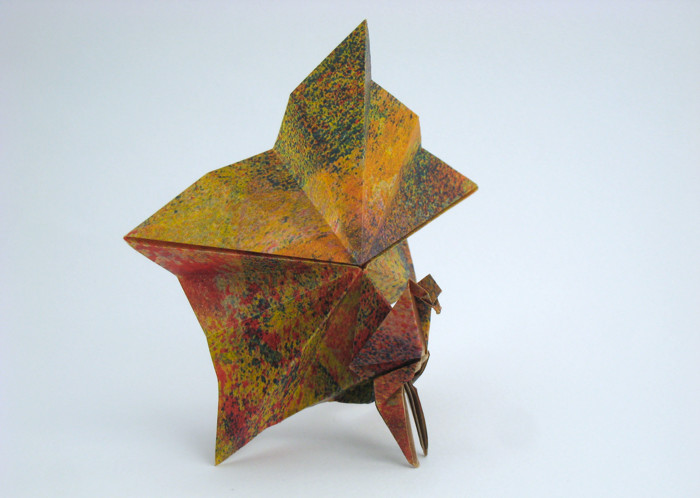 Origami Peacock by Kunihiko Kasahara folded by Gilad Aharoni