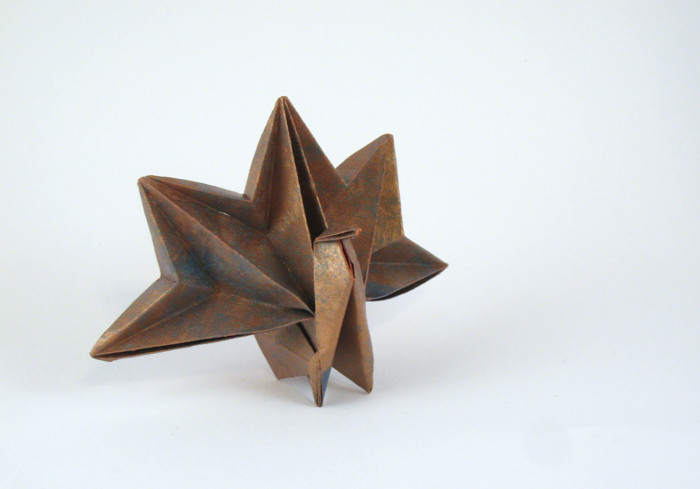 Origami Peacock by Jun Maekawa folded by Gilad Aharoni