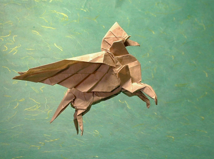 Origami Pegasus 2002 by Fumiaki Kawahata folded by Gilad Aharoni