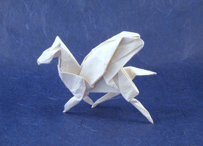 Origami Pegasus by Gabriel Alvarez Casanovas folded by Gilad Aharoni