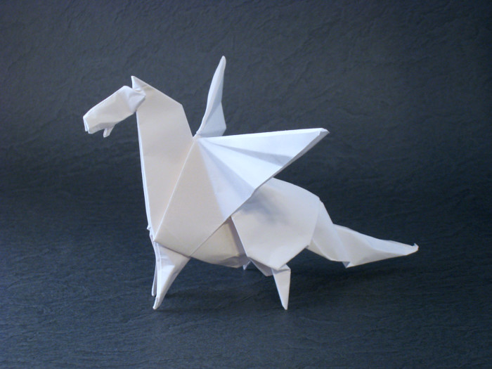 Origami Pegasus by Madiyar Amerkeshev folded by Gilad Aharoni