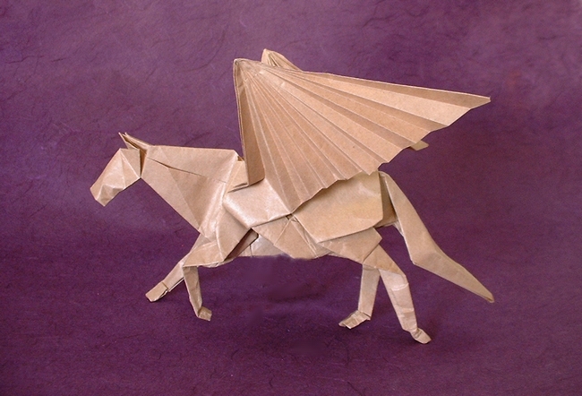Origami Pegasus by Satoshi Kamiya folded by Gilad Aharoni