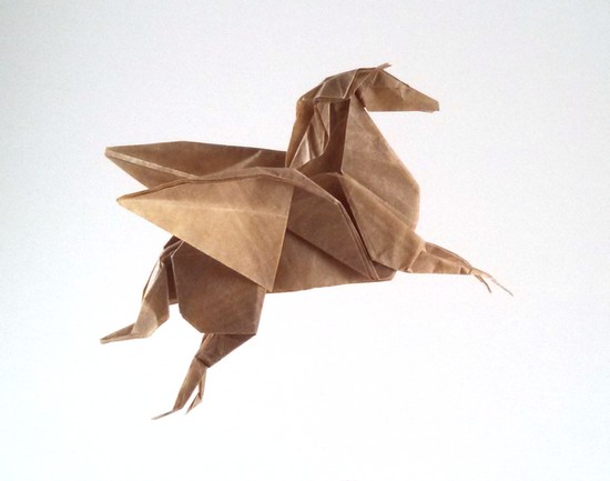 Origami Pegasus by Seishi Kasumi folded by Gilad Aharoni