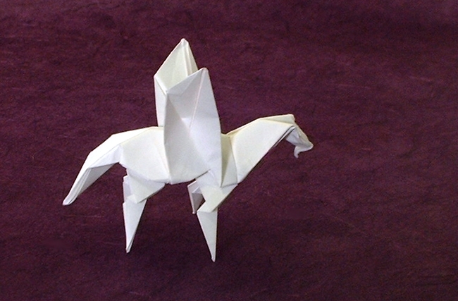Origami Pegasus by Robert J. Lang folded by Gilad Aharoni