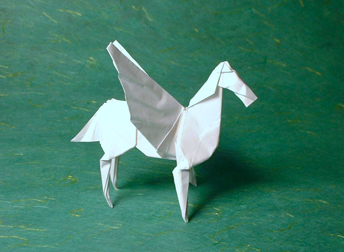 Origami Pegasus by Robert J. Lang folded by Gilad Aharoni