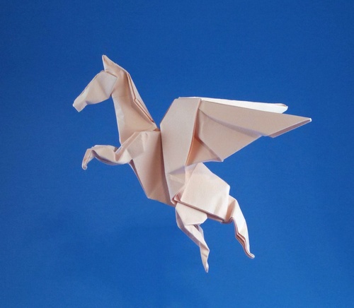 Origami Pegasus by John Montroll folded by Gilad Aharoni