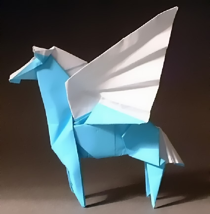 Origami Pegasus by Hojyo Takashi folded by Gilad Aharoni