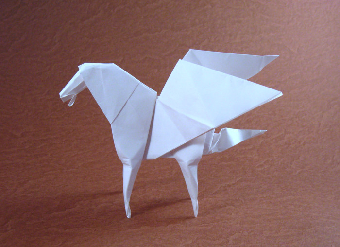 Origami Pegasus by Stephen Weiss folded by Gilad Aharoni