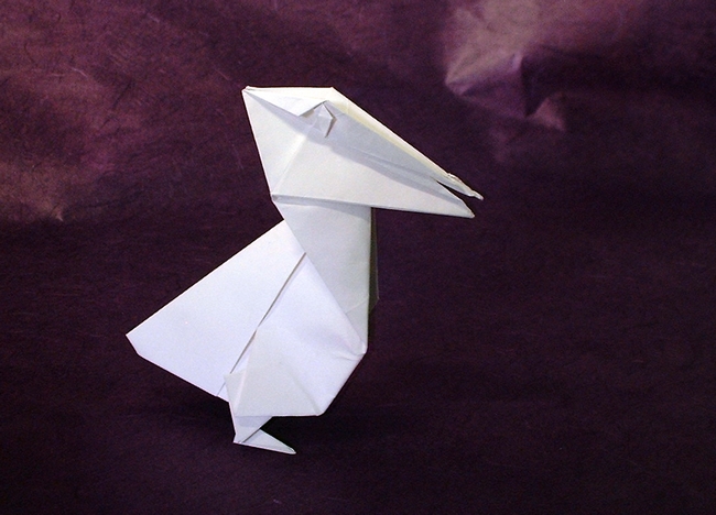 Origami Pelican by Ashimura Shun'ichi folded by Gilad Aharoni