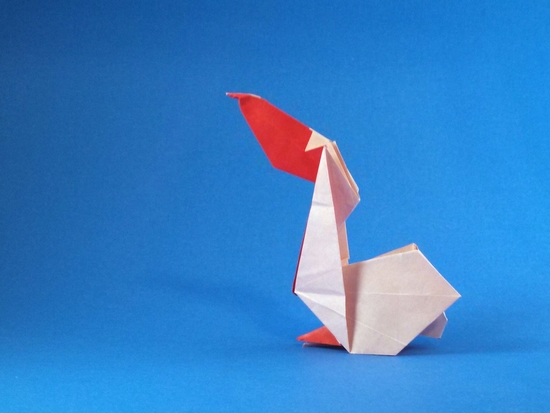 Origami Pelican by Juan Francisco Carrillo (Juanfran) folded by Gilad Aharoni