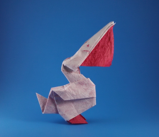 Origami Pelican by Patricio Kunz Tomic folded by Gilad Aharoni