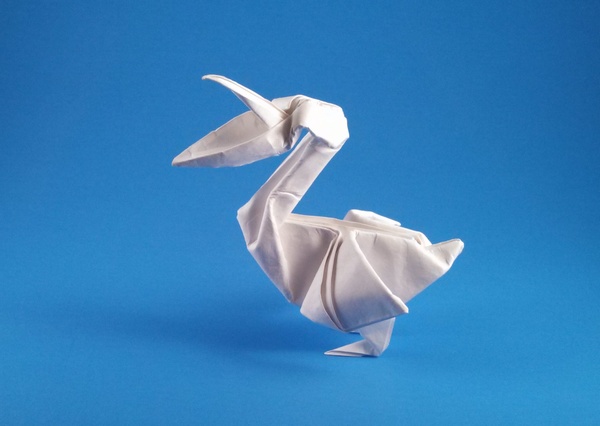 Origami Pelican by John Montroll folded by Gilad Aharoni
