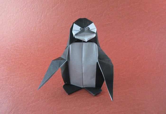 Origami Penguin by Fernando Gilgado Gomez folded by Gilad Aharoni
