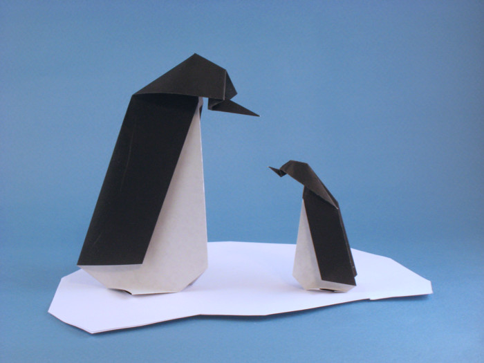 Origami Penguin by Akiko Ishikawa folded by Gilad Aharoni