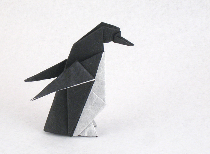 Origami Penguin by Kunihiko Kasahara folded by Gilad Aharoni