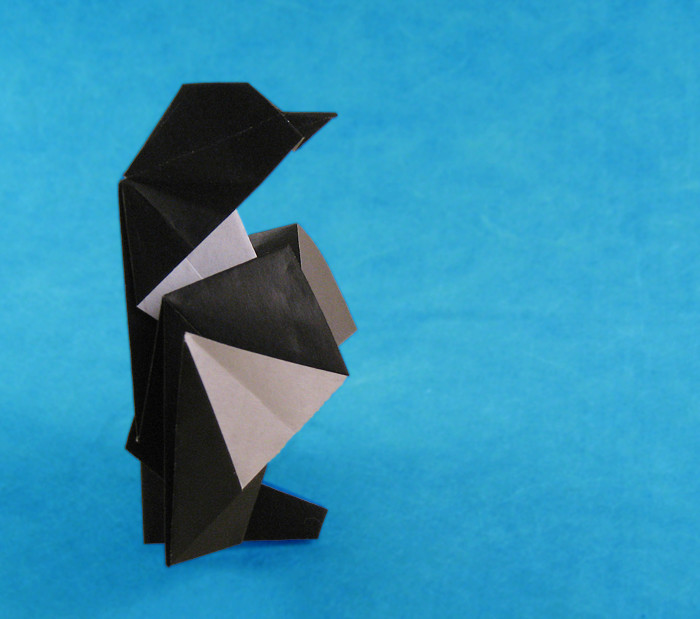 Origami Penguin - baby by Joel Stern folded by Gilad Aharoni