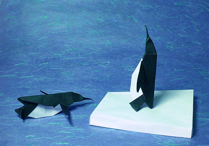 Origami Penguin by Toshikazu Kawasaki folded by Gilad Aharoni
