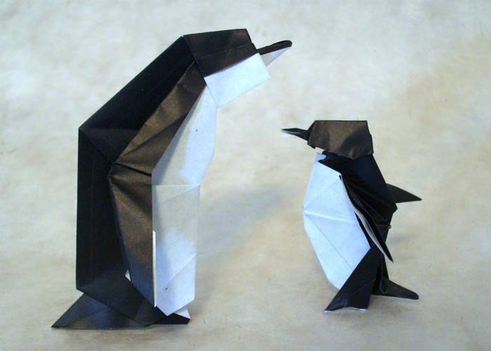 Origami Penguin by Tony O'Hare folded by Gilad Aharoni