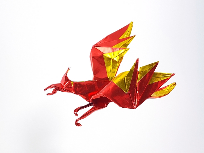 Origami Phoenix by Paul Frasco folded by Gilad Aharoni