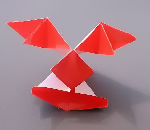 Origami Pierrot face by Kunihiko Kasahara folded by Gilad Aharoni