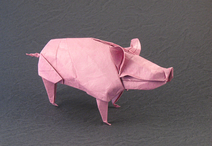 Origami Pig by Artur Biernacki folded by Gilad Aharoni
